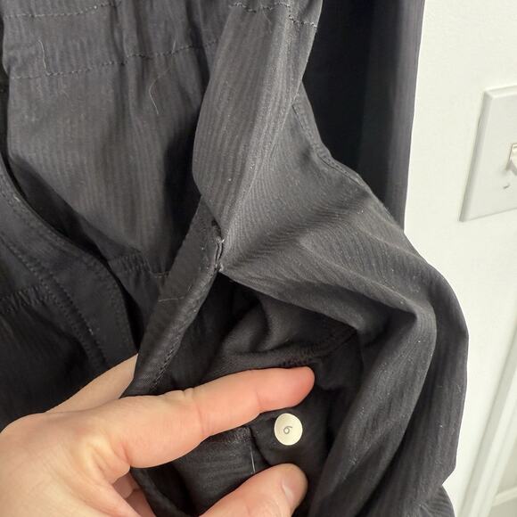Lululemon Apres Practice Anorak Jacket Black Cinch Waist Hooded Full Zip Women 6 - Picture 4 of 6